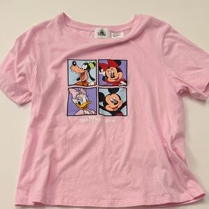 Disney Pink Short Sleeve T-Shirt with Characters